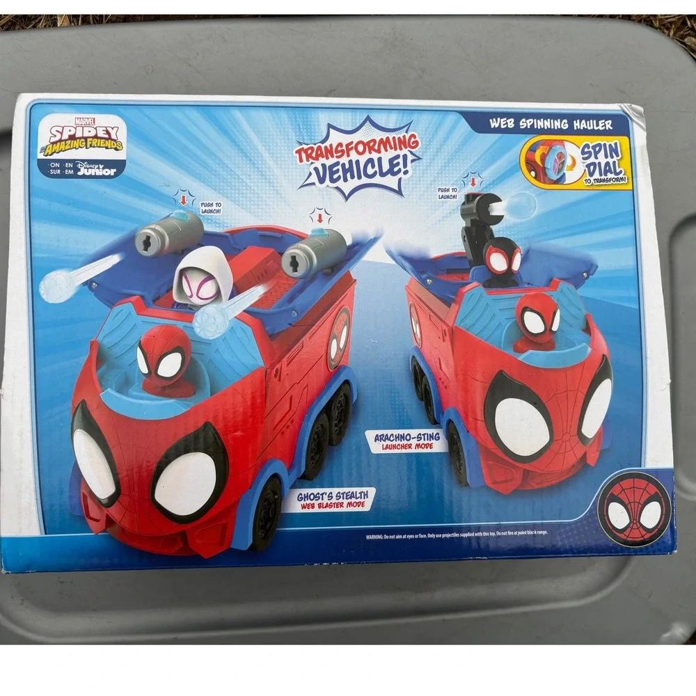 Spidey & His Amazing Friends Transforming Web Spinning Hauler 3 in 1 Vehicle NEW